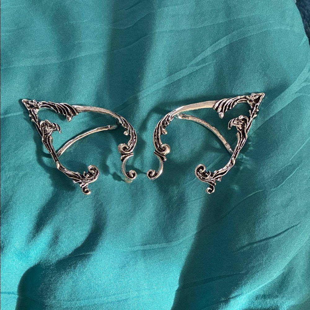 Elf Ear Elegant Silver Earrings